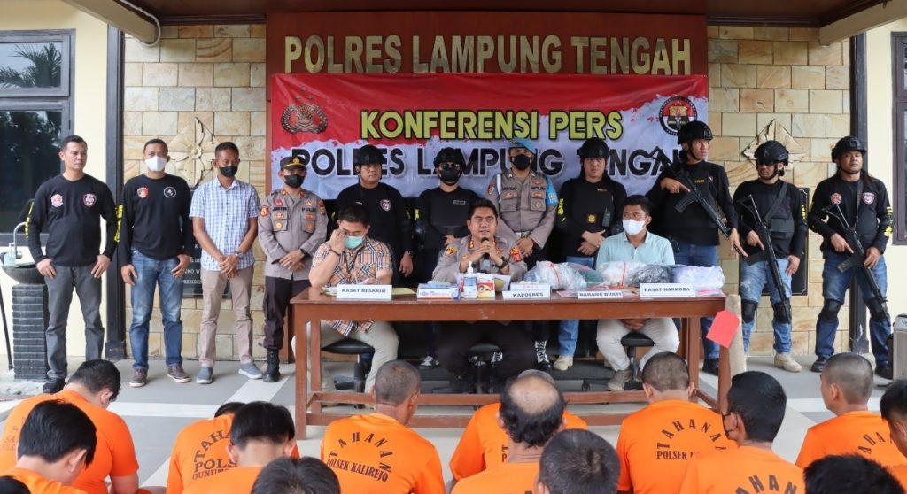 Kerja Dua Minggu, 30 Tersangka Diamankan Polres Lamteng