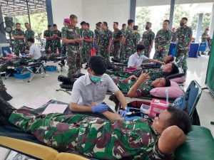 HUT ke-77 Marinir, Prajurit Batalyon Infanteri 7 Marinir Laksanakan Donor Darah