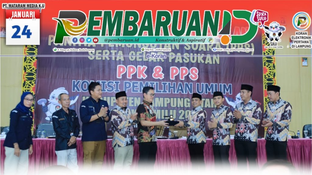 Dihadiri Anggota DKPP RI, KPU Lampura Lantik 741 PPS