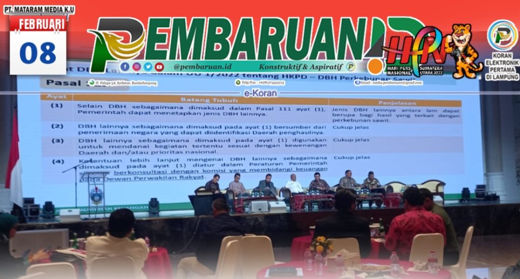 Pemprov Lampung Sambut Baik, Seminar DBH Perkebunan Sawit di Sumut