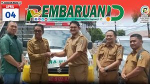 Didampingi Dewan, Kades Surya Mataram Terima Hibah Ambulan