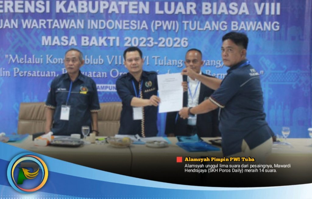 Kantongi 19 Suara, Alamsyah Terpilih Jadi Ketua PWI Tuba