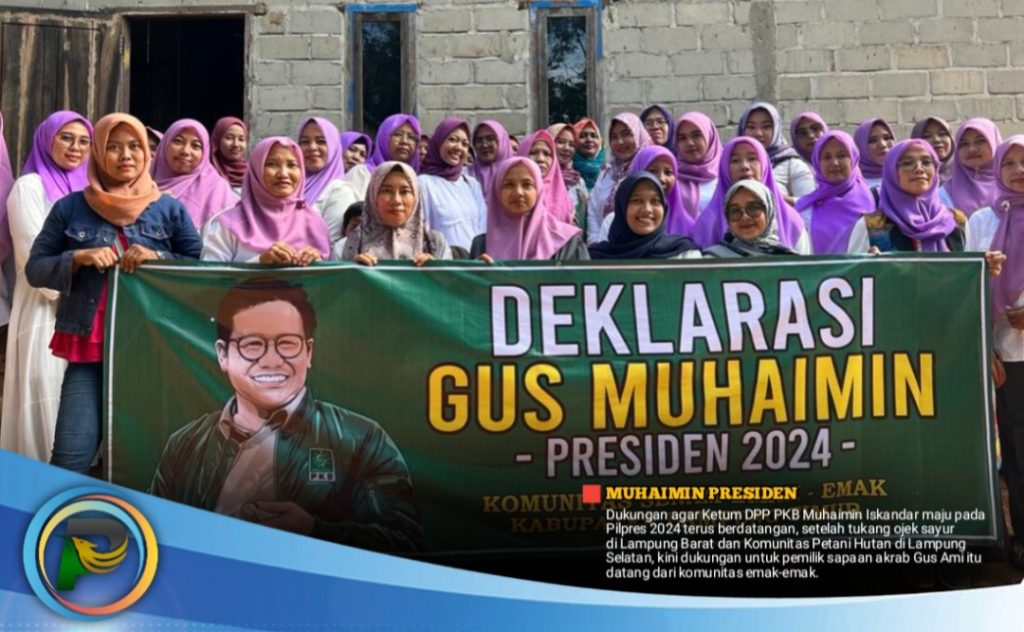 Emak Emak Senam dan Pengrajin Tapis Deklarasi Muhaimin Presiden