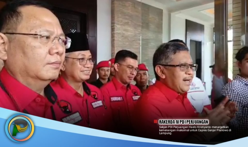 Buka Rakerda IV PDI Perjuangan, Hasto Targetkan Ganjar Menang Telak