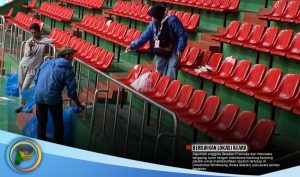 Salut, Pramuka Indonesia Bersihkan Stadion Universitas Wonkwang Usai Acara