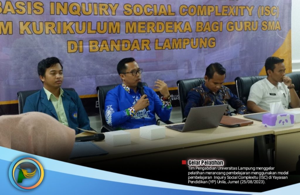 Tingkatkan Kemampuan Guru, Tim Pengabdian Unila Gelar Pelatihan Merancang ISC di YP Unila