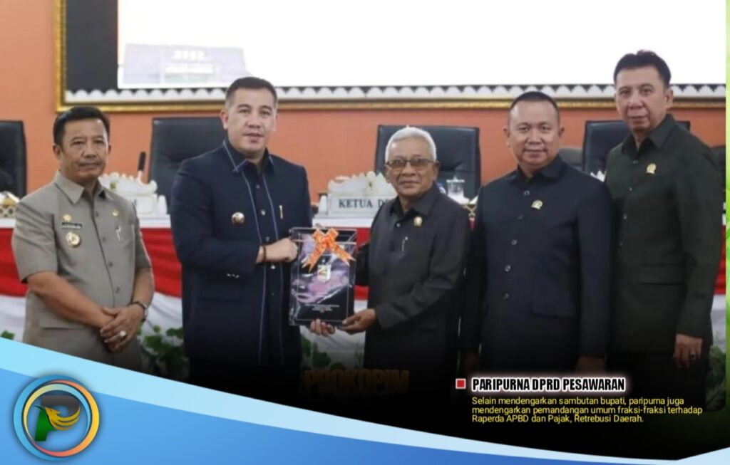 Gelar Dua Paripurna, DPRD Pesawaran Dengarkan Sambutan Bupati dan Pandangan Umum Fraksi