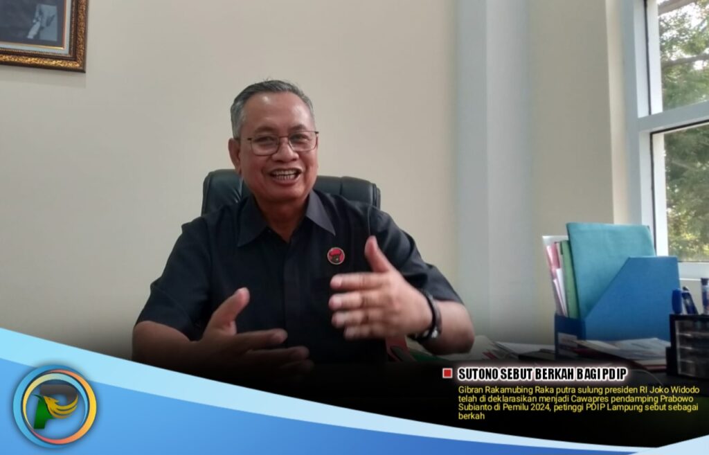 Prabowo Gandeng Gibran, Sutono : Ini Berkah Bagi PDIP