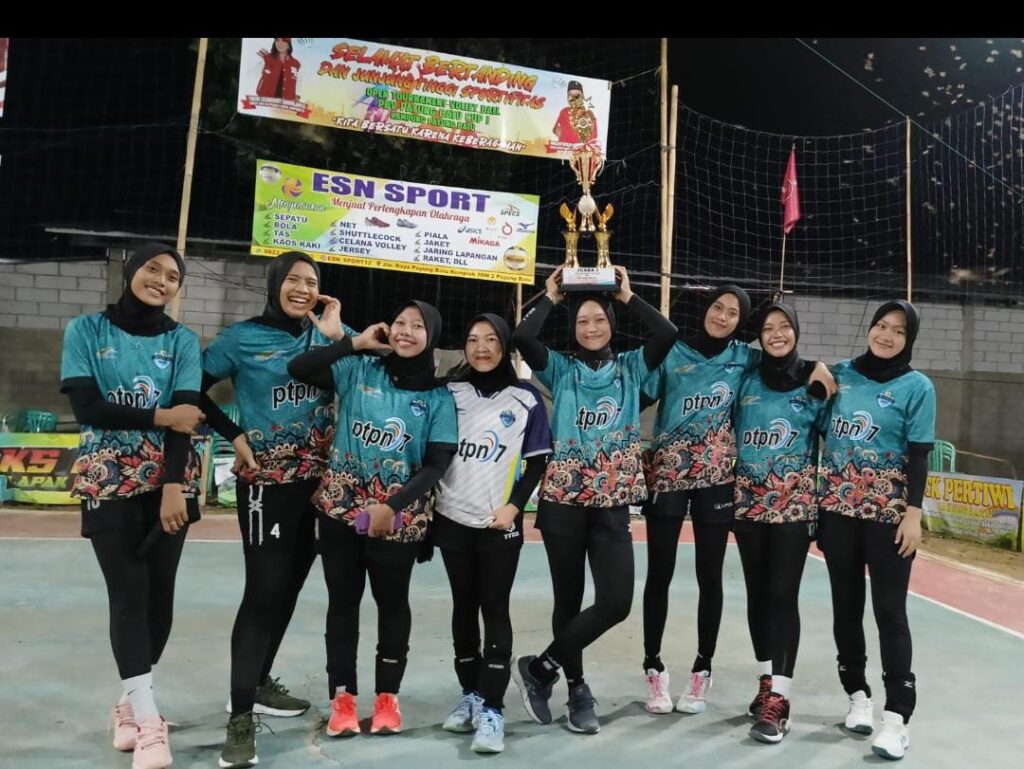 Tim Voli Binaan PTPN I Regional 7 Kebun Padangratu, Raih Juara 1 PBV Payung Batu Cup