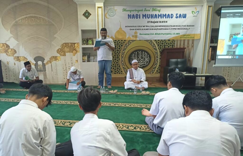 Peringati Isra Mir’aj  Karyawan PTPN I Regional 7 Dihimbau Bertaqwa
