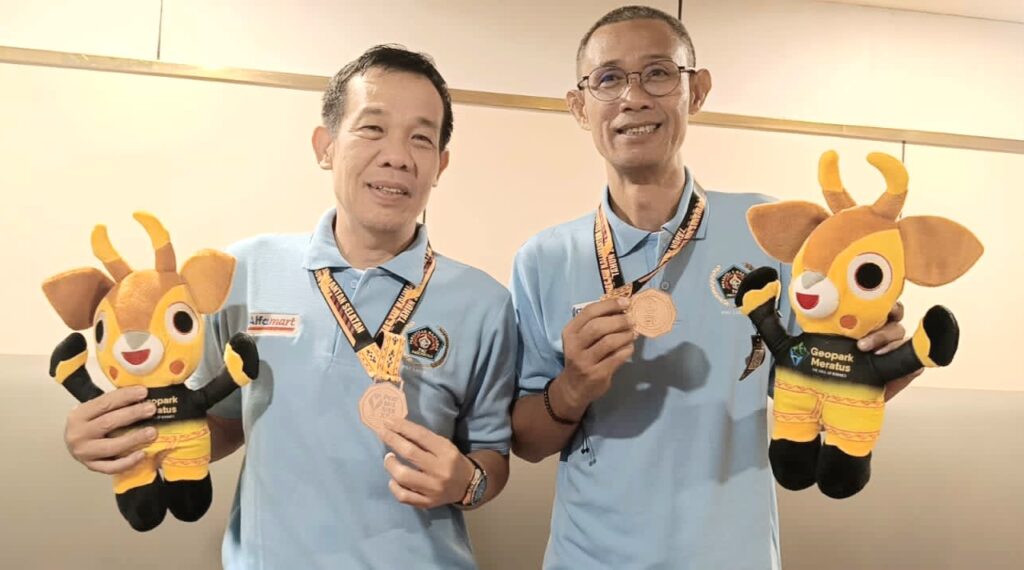 Duet Pebiliar PWI Lampung Adi dan Roni Berbuah Perunggu di Porwanas