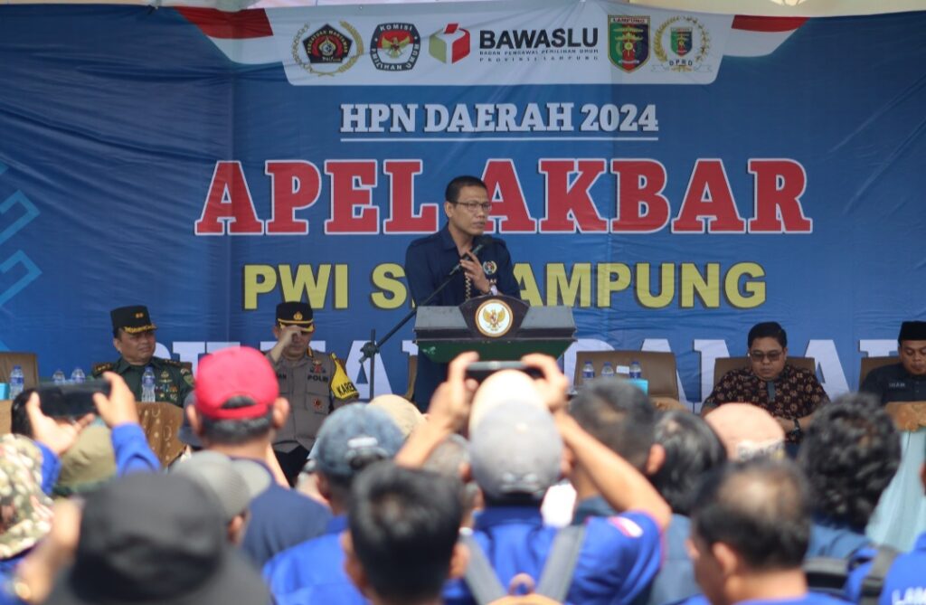 Apel Akbar dan Deklarasi Pilkada Damai PWI Lampung Berlangsung Sukses