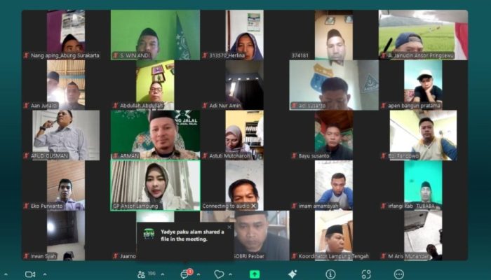 LP3H Ansor Lampung Gelar Pelatihan Pendamping Produk Halal Secara Daring