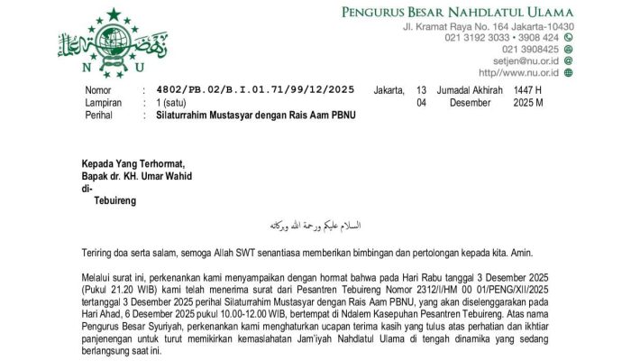 Diundang Tebu Ireng, Ini Jawaban PBNU