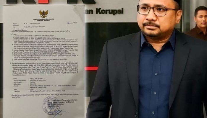 KPK Tetapkan Yaqut Tersangka Korupsi Kuota Haji