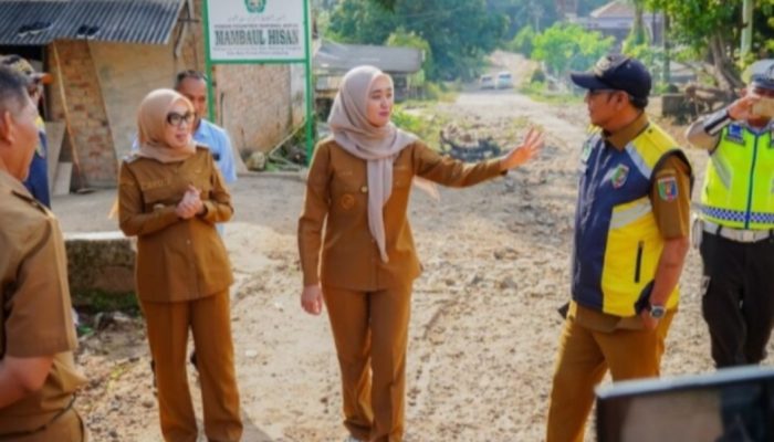 Jihan Tinjau Proyek Jalan Strategis, Lampung Perkuat Akses ke Sumsel