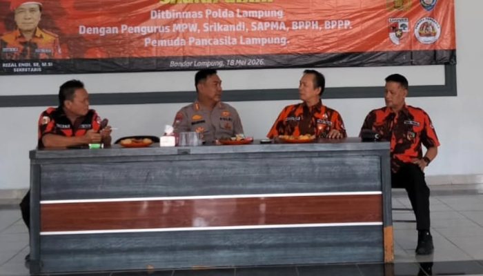 Sinergi Polda–Pemuda Pancasila Jaga Lampung Tetap Kondusif