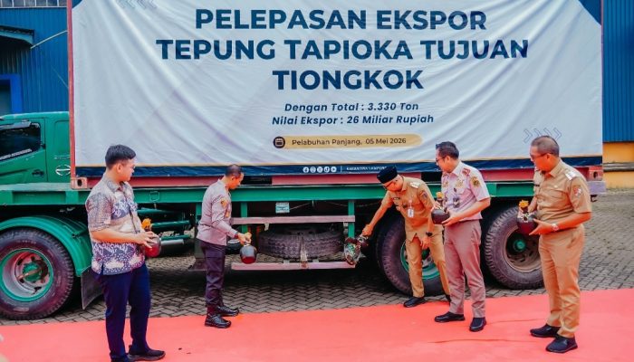 Lampung Lepas 3.330 Ton Tapioka ke Tiongkok, Era Hilirisasi Dimulai